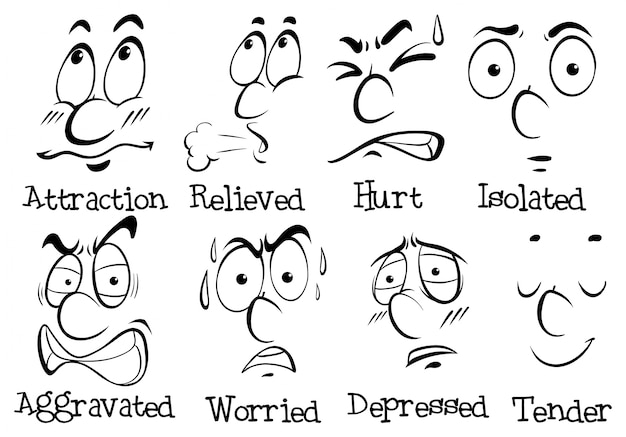 Cartoon Expressions Words