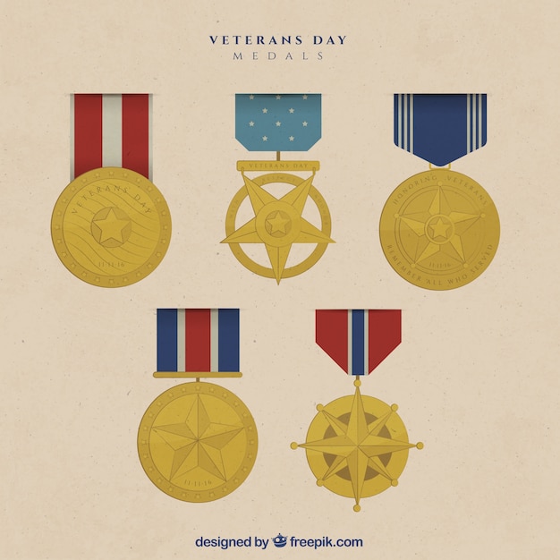 Different medals for veterans day