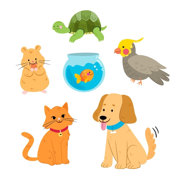 Different pets concept Free Vector