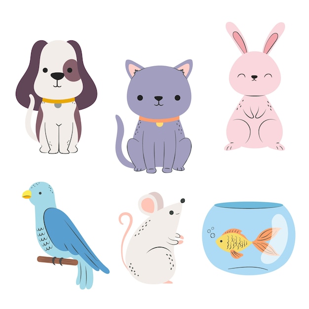 Free Vector | Different Pets Selection