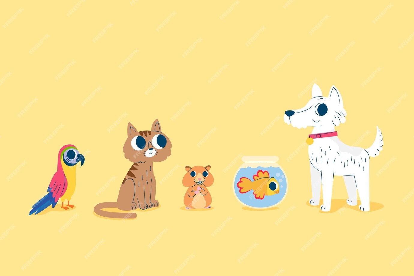 Free Vector | Different pets set