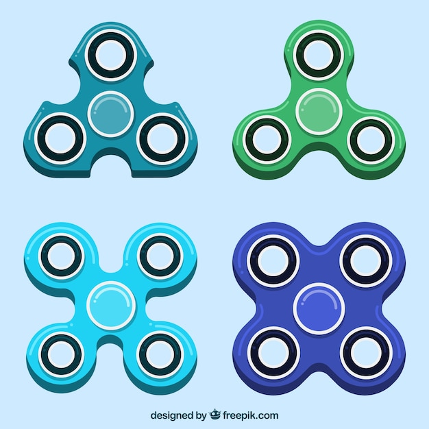 Different shapes spinners collection