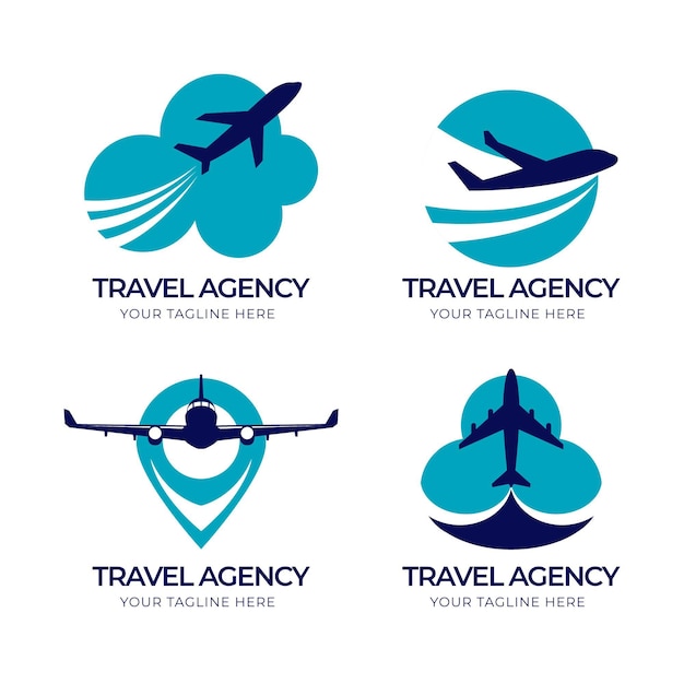 Different travel company logos collection | Free Vector