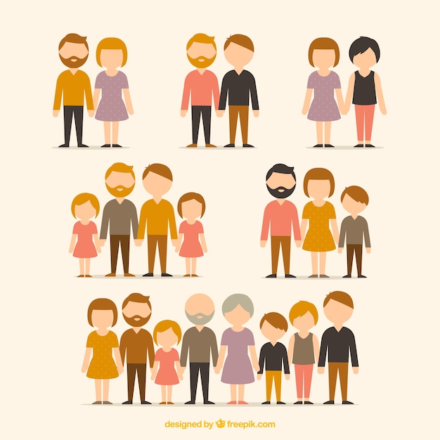 free-vector-different-types-of-families