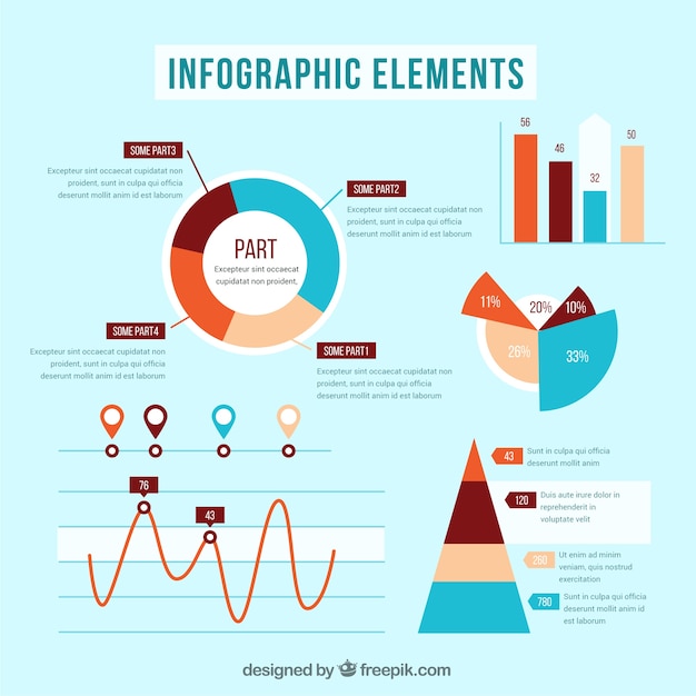 Free Vector Different Types Of Graphs For Infographics