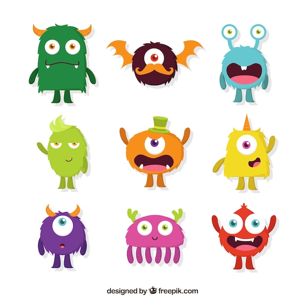 free-vector-different-types-of-monster-character-designs