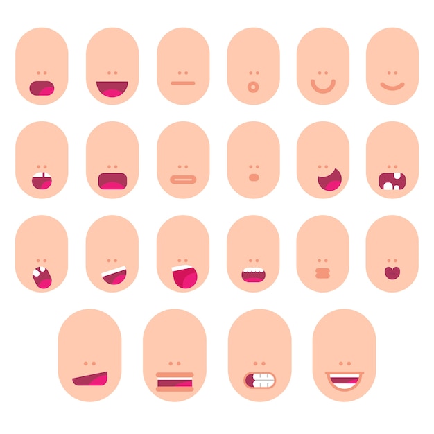 different-types-of-smiles-vector-premium-download