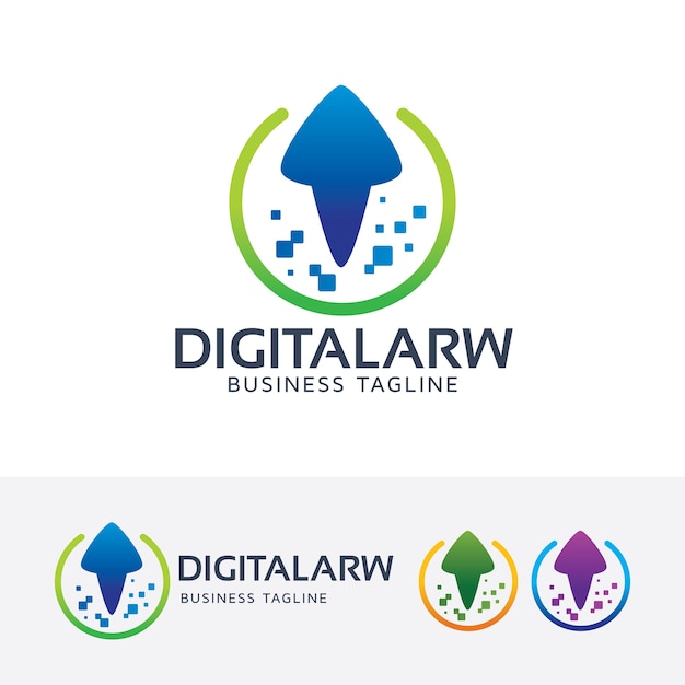 Download Free Digital Arrow Logo Template Premium Vector Use our free logo maker to create a logo and build your brand. Put your logo on business cards, promotional products, or your website for brand visibility.