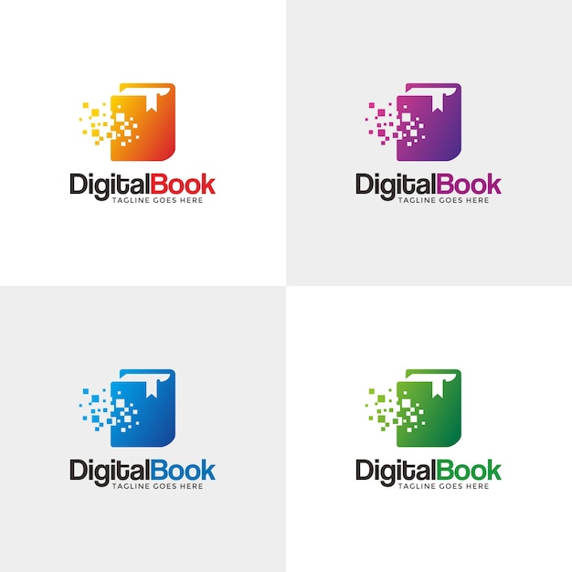 Premium Vector | Digital book logo.