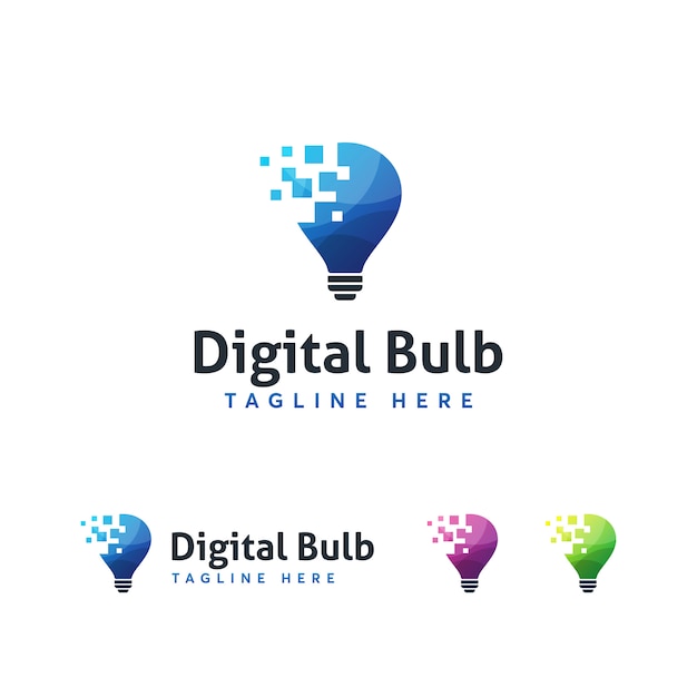 Download Free Digital Bulub Logo Template Premium Vector Use our free logo maker to create a logo and build your brand. Put your logo on business cards, promotional products, or your website for brand visibility.