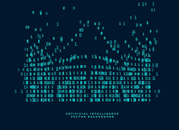 Digital code diagram for technology and artificial intelligence Vector ...