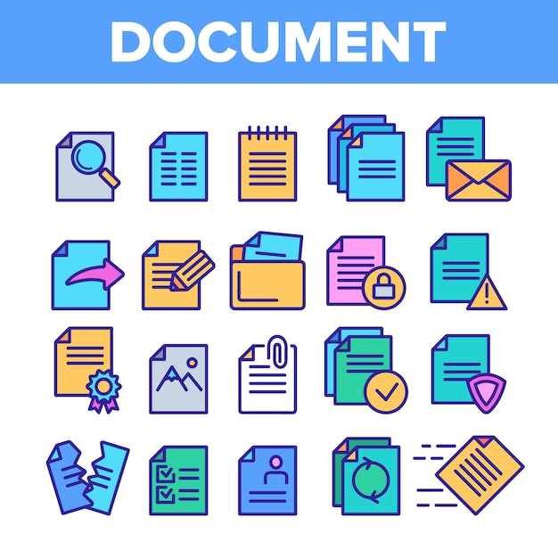 Digital, computer documents Premium Vector