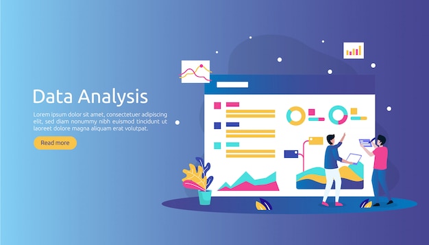 Premium Vector | Digital data analysis concept for market research and ...