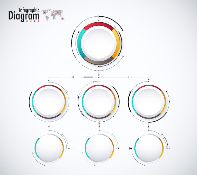 Premium Vector | Digital diagram style. diagram and flow chart of