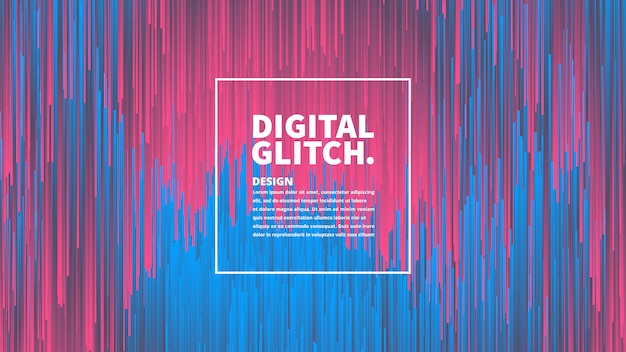 Premium Vector | Digital Glitch Effect Technology Abstract Background