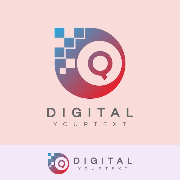 Download Free Digital Initial Letter Q Logo Design Premium Vector Use our free logo maker to create a logo and build your brand. Put your logo on business cards, promotional products, or your website for brand visibility.