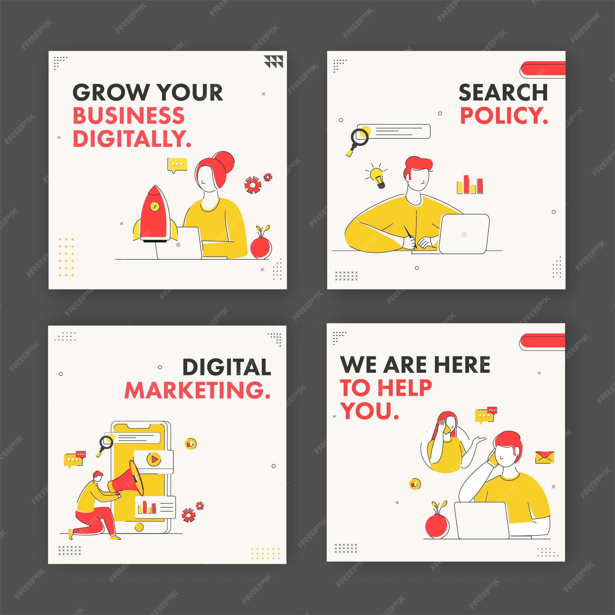 premium-vector-digital-marketing-and-business-concept-based-poster