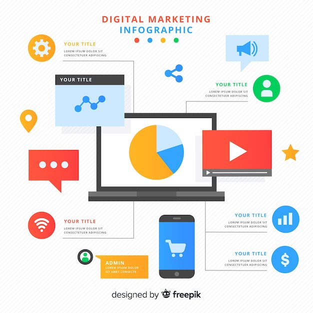 Download Free Digital Marketing Infographic Free Vector Use our free logo maker to create a logo and build your brand. Put your logo on business cards, promotional products, or your website for brand visibility.