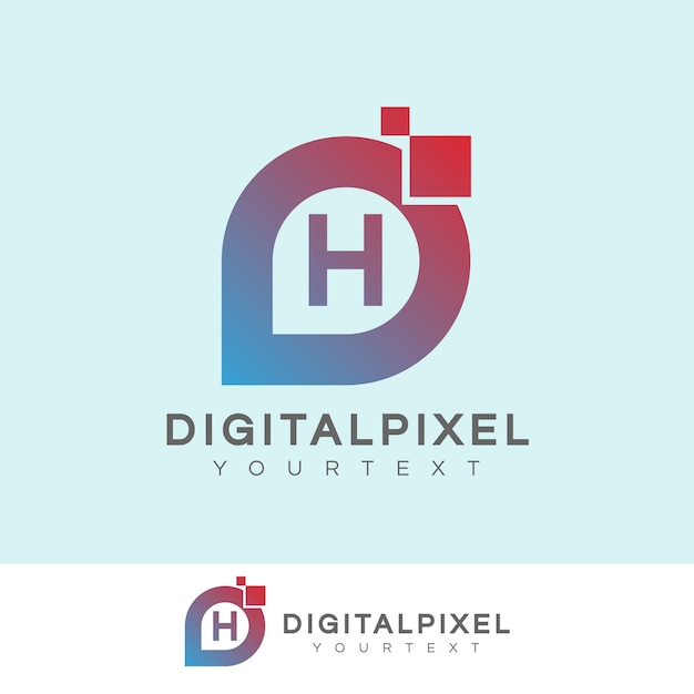 Download Free Digital Pixel Initial Letter H Logo Design Premium Vector Use our free logo maker to create a logo and build your brand. Put your logo on business cards, promotional products, or your website for brand visibility.