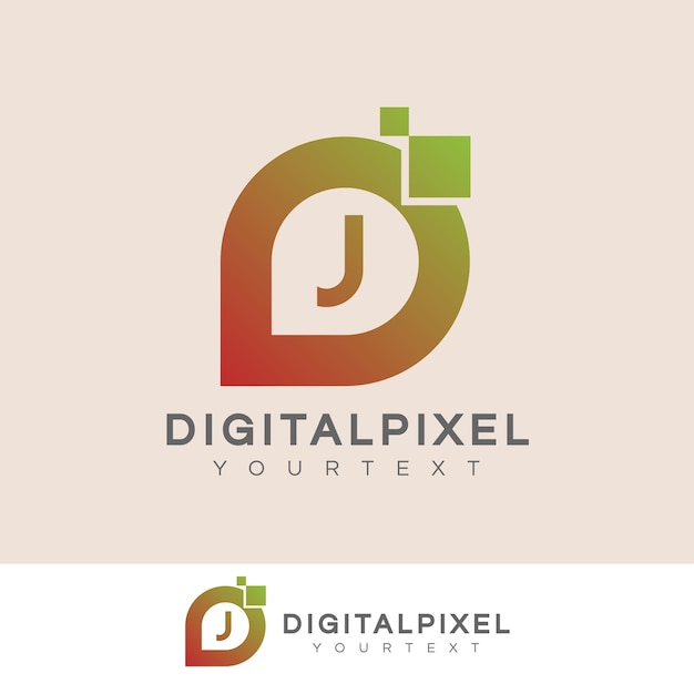 Download Free Digital Pixel Initial Letter J Logo Design Premium Vector Use our free logo maker to create a logo and build your brand. Put your logo on business cards, promotional products, or your website for brand visibility.