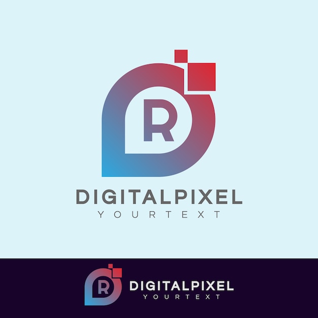 Download Free Digital Pixel Initial Letter R Logo Design Premium Vector Use our free logo maker to create a logo and build your brand. Put your logo on business cards, promotional products, or your website for brand visibility.
