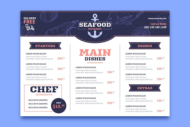 Horizontal Menu Templates Free Download