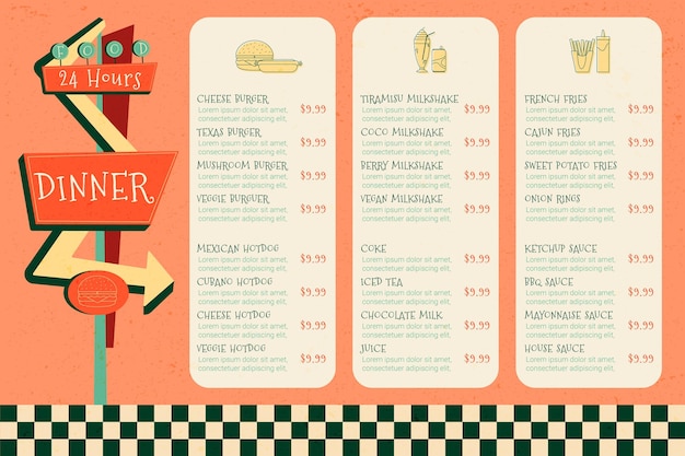 Digital Menu Templates Free