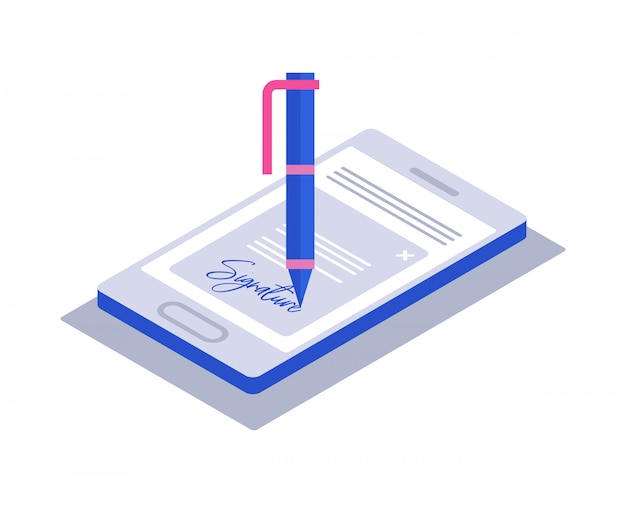 Digital signature | Premium Vector