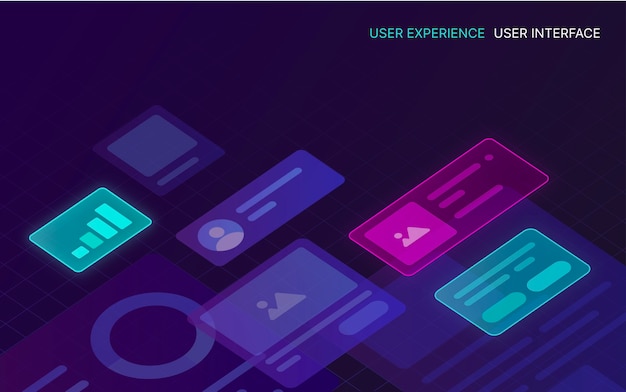 Premium Vector | Digital technology user experience and user interface ...