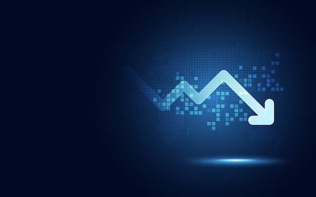 Digital transformation abstract technology background Premium Vector