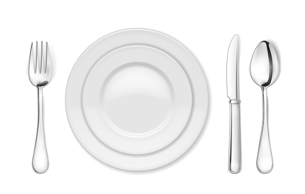 dinner plate and cutlery