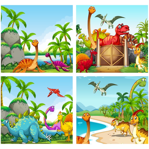 Dinosaur backgrounds collection