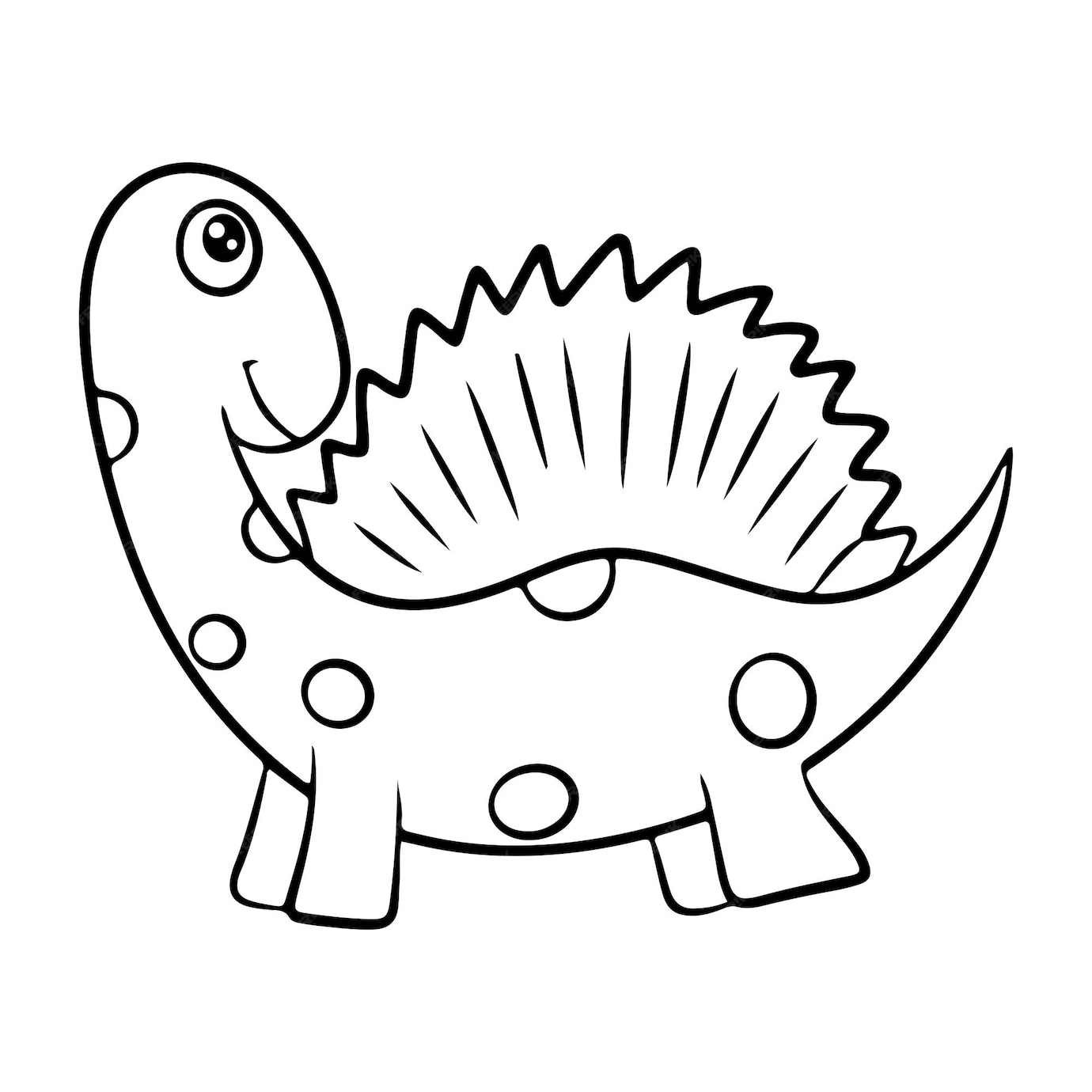 premium-vector-dinosaur-black-and-white-vector-illustration-for