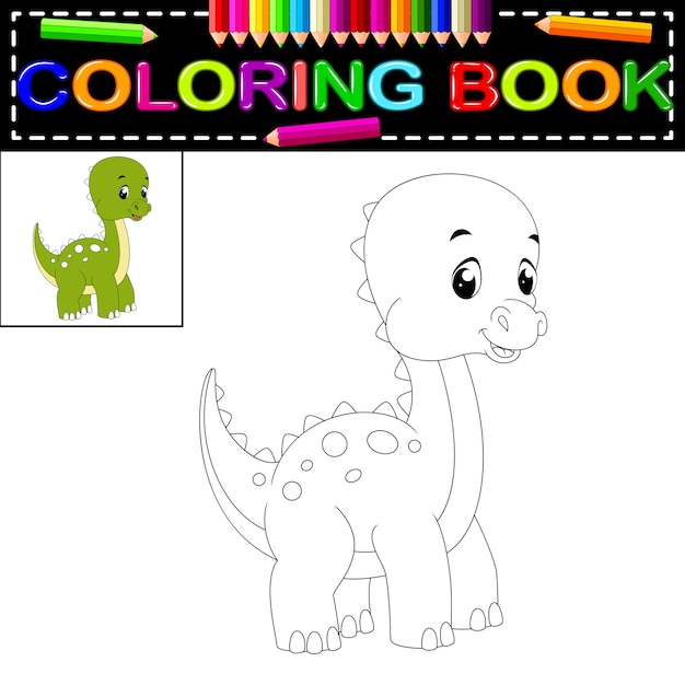 Download Premium Vector Dinosaur Coloring Book