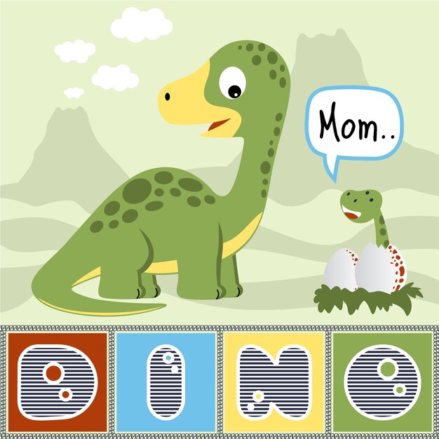 Download Dinosaur family cartoon | Premium Vector