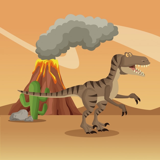 Download Dinosaur in the forest | Premium Vector