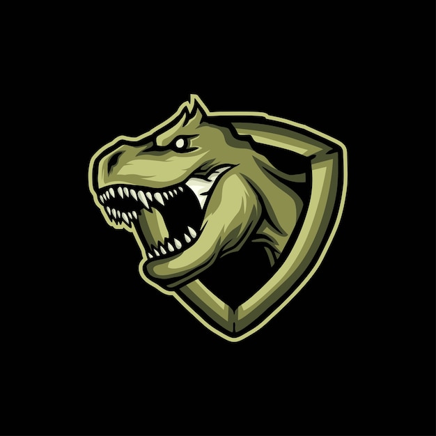 Premium Vector | Dinosaur mascot gaming logo
