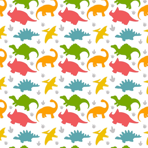 Premium Vector | Dinosaur seamless pattern