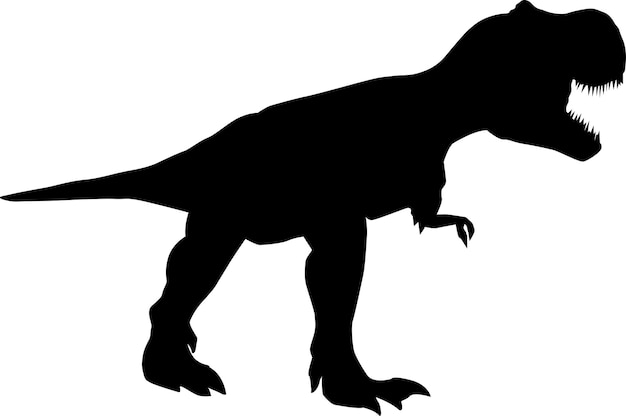 Premium Vector | Dinosaur. the silhouette of a large dinosaur and the ...