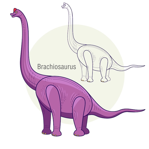 恐竜ブラキオサウルス プレミアムベクター