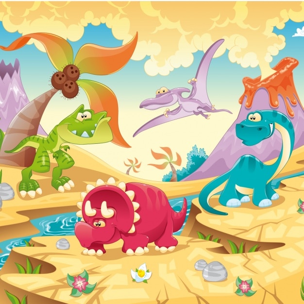 Dinosaurs background design