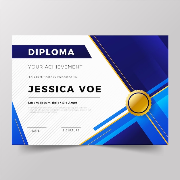 Download Diploma template concept | Free Vector