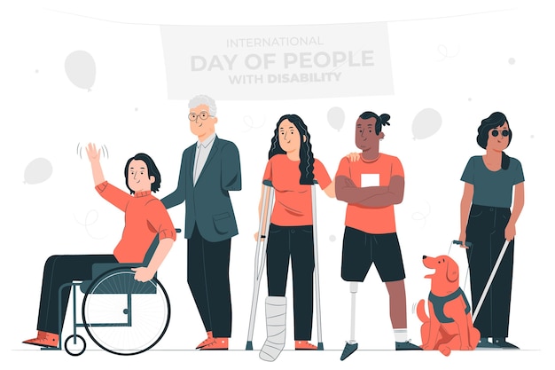 Disabled day concept illustration Free Vector