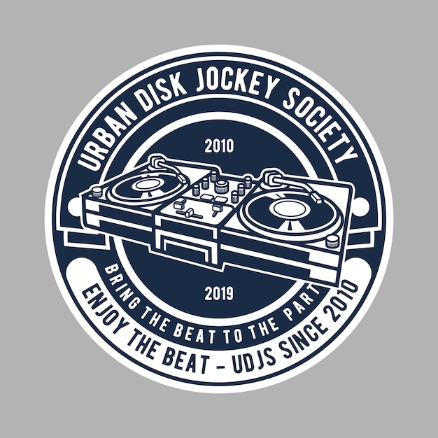 Download Free Disc Jockey Society Logo Premium Vector Use our free logo maker to create a logo and build your brand. Put your logo on business cards, promotional products, or your website for brand visibility.