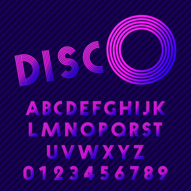 disco writing font