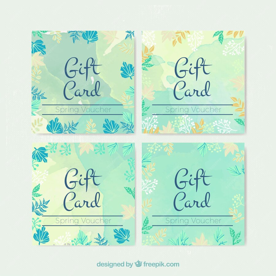 Free Vector | Discount coupons pack with cute leaves