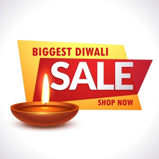 Discount voucher with a candle for\
diwali