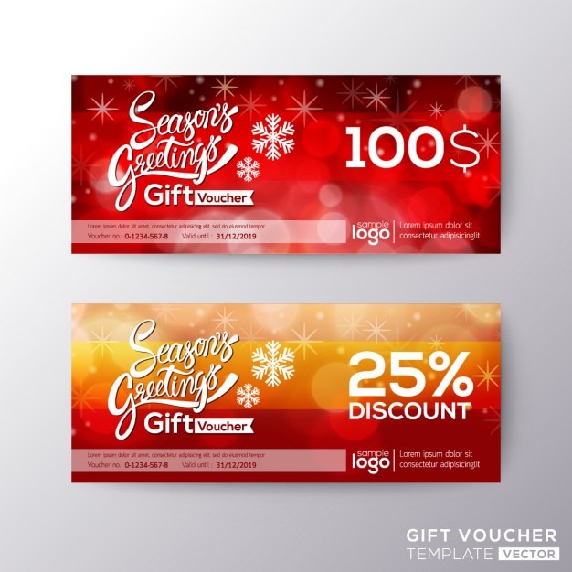 Discount vouchers for christmas Vector Free Download