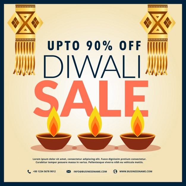 Free Vector | Discounts to celebrate diwali