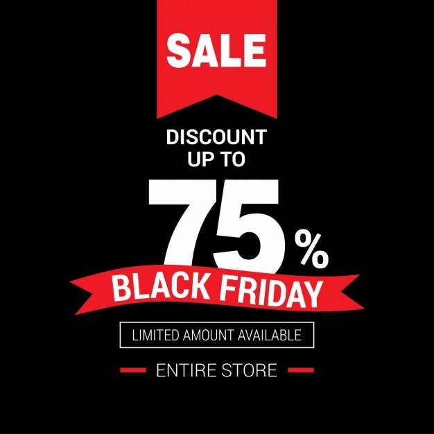 Discounts for black friday Vector Free Download